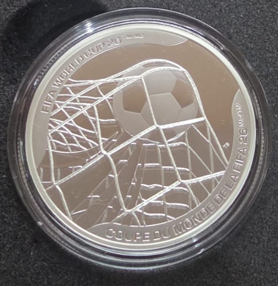 Moneda Mundial 2026 Canadá plata .999