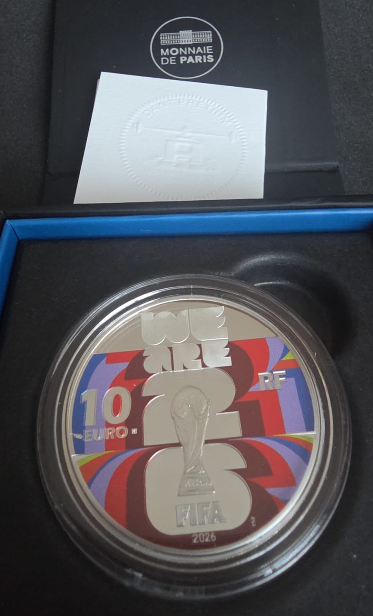 Moneda Mundial 2026 Francia plata .999