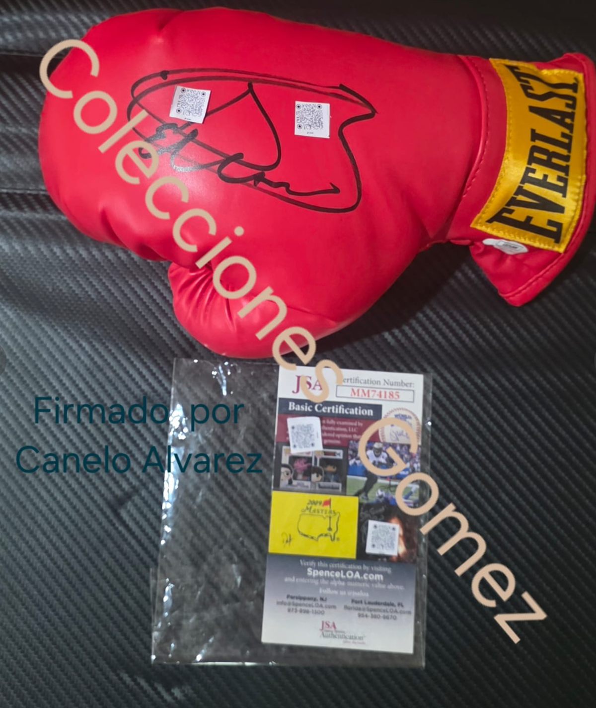Guantes Canelo Álvarez firmados JSA